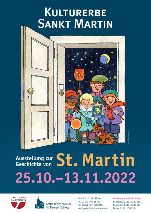 Plakat: Kulturerbe Sankt Martin. Ausstellung zur Geschichte von St. Martin. 25.10. - 13.11.2022