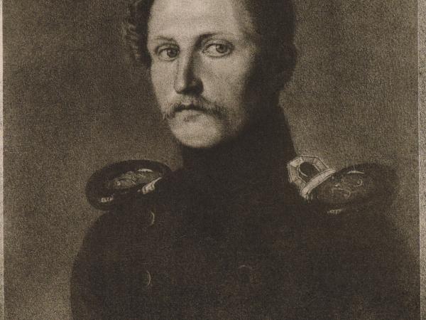 Schwarweiß-Foto: Portrait von Rudolf von Strampf