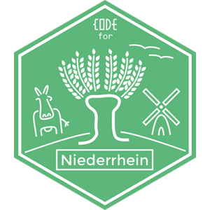 Grünes Logo: Code for Niederrhein