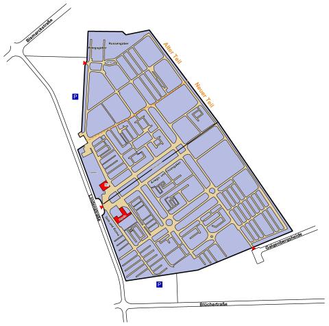 Plan des Friedhofs Meerbeck