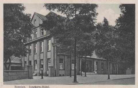 Postkarte des Jungbornhotels in Repelen (o.J.)