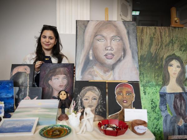 Mona Asskander, Acryl und Öl auf Leinwand 